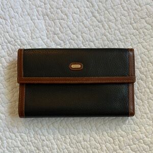 Vintage Bally made in Italy Black and Brown Leather Wallet